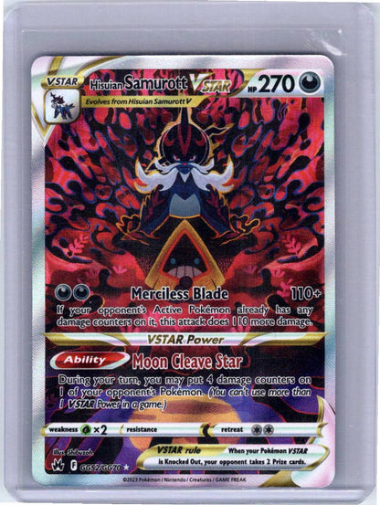 Pokemon Single Hisuian Samurott VSTAR Crown Zenith: Galarian Gallery Ultra Rare GG52/GG70