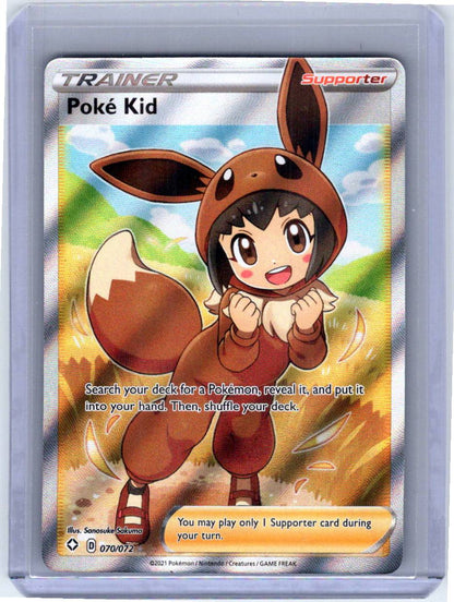 Pokemon Single Poke Kid (Full Art) Shining Fates Ultra Rare 070/072