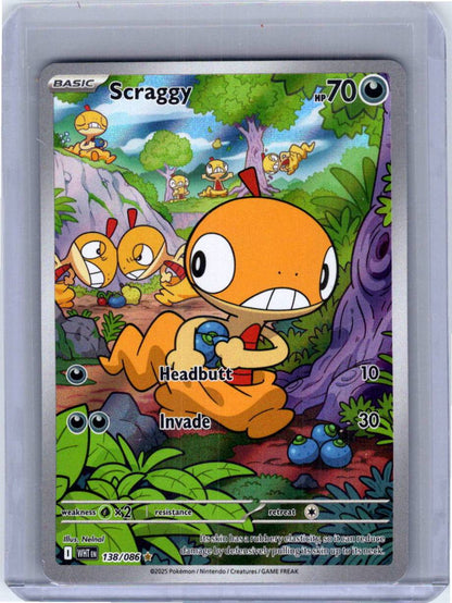 Pokemon Single Scraggy White Flare Illustration Rare 138/086