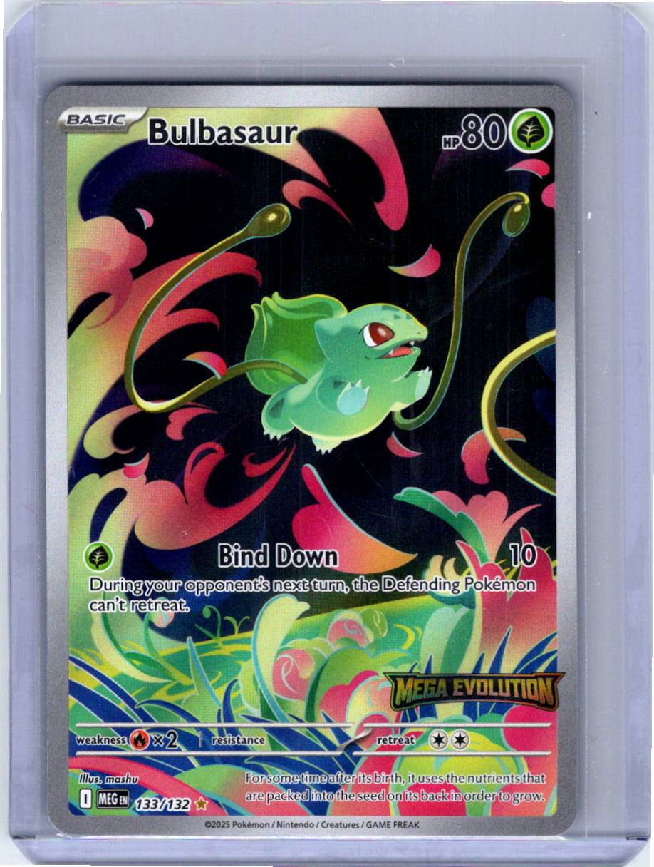 Pokemon Single Bulbasaur (Mega Evolution Stamped) Mega Evolution Promos Illustration Rare 133/132