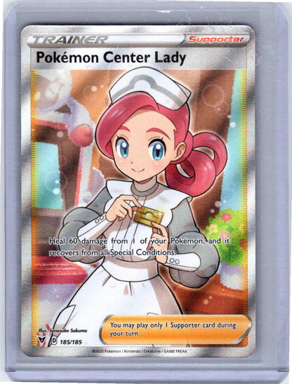 Pokemon Single Pokemon Center Lady (Full Art) Vivid Voltage Ultra Rare 185/185