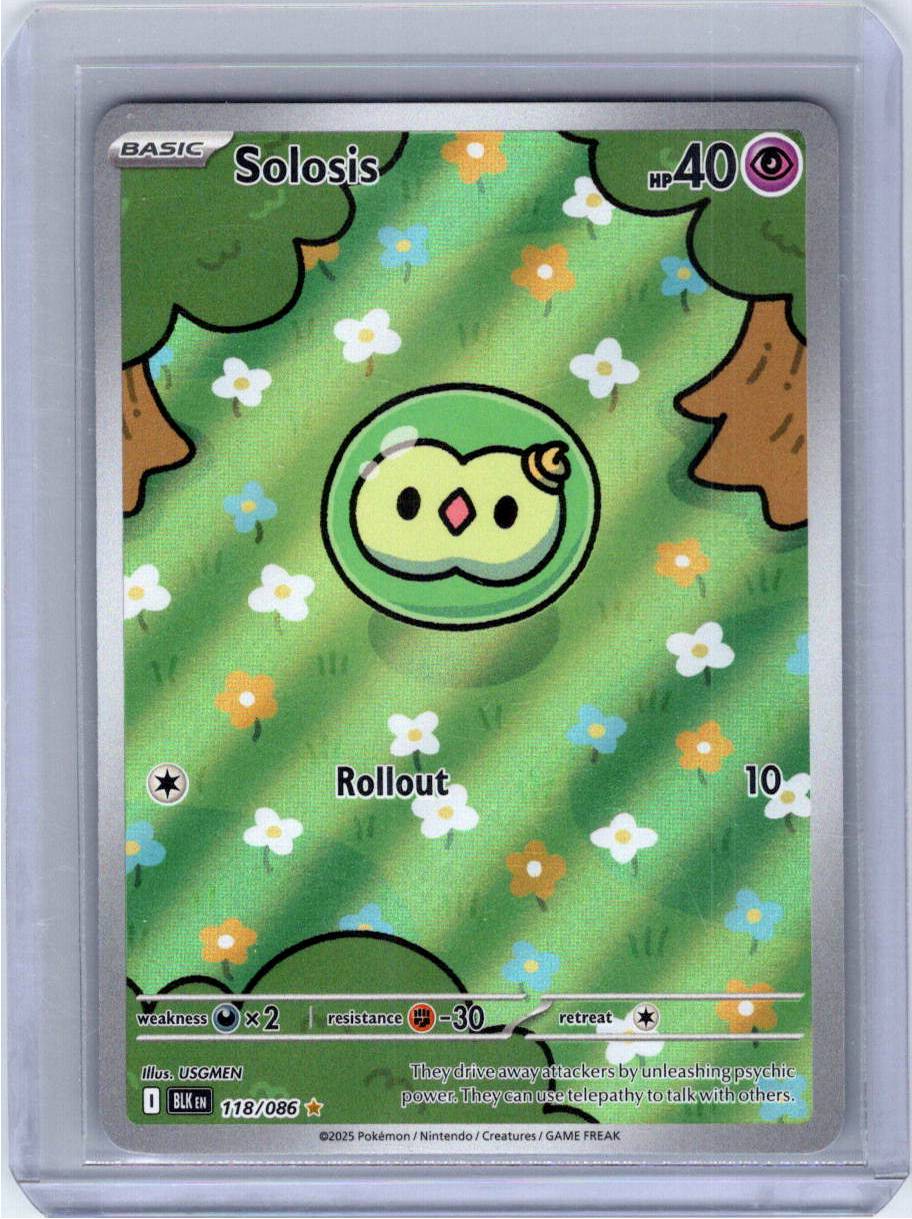 Pokemon Single Solosis Black Bolt Illustration Rare 118/086