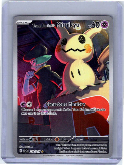 Pokemon Single Team Rocket's Mimikyu Ascended Heroes Illustration Rare 238/217