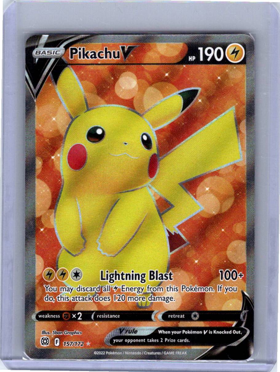 Pokemon Single Pikachu V (Full Art) Brilliant Stars Ultra Rare 157/172