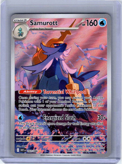 Pokemon Single Samurott White Flare Illustration Rare 107/086