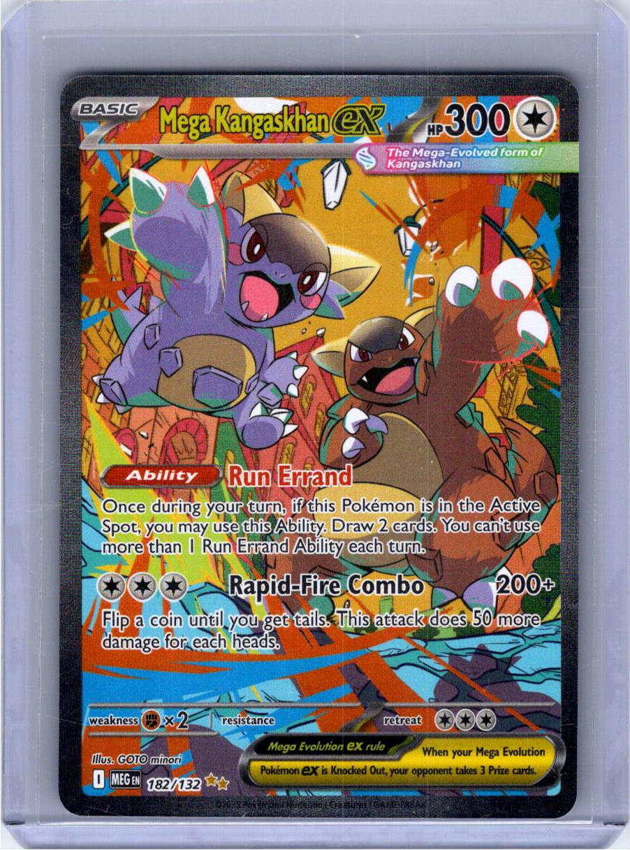 Pokemon Single Mega Kangaskhan ex Mega Evolution Special Illustration Rare 182/132