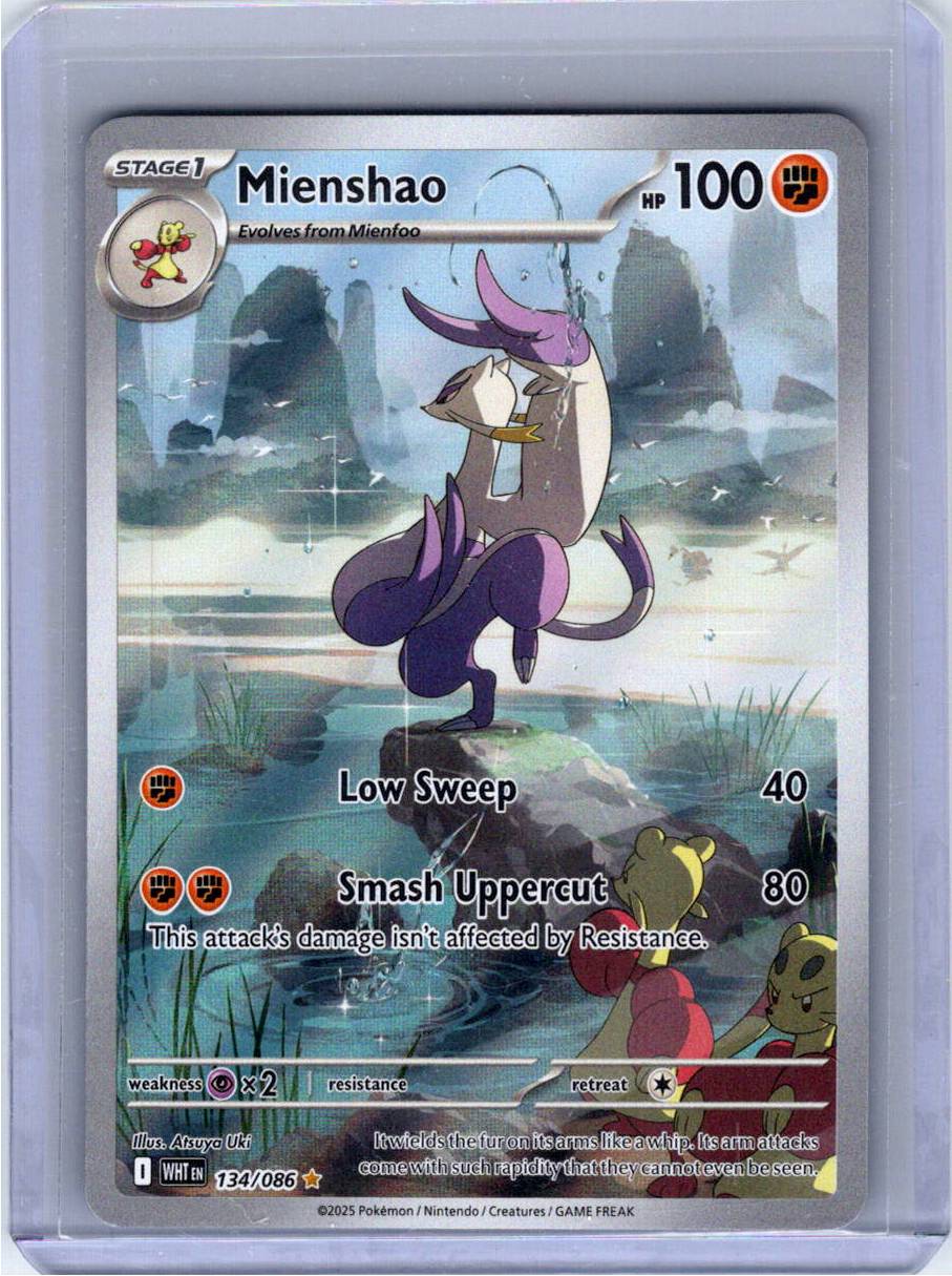 Pokemon Single Mienshao White Flare Illustration Rare 134/086