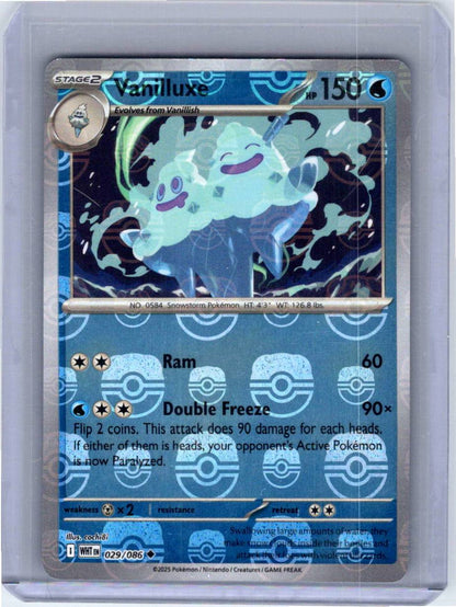Pokemon Single Vanilluxe (Master Ball Pattern) White Flare Uncommon 029/086
