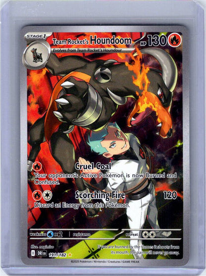 Pokemon Single Team Rocket's Houndoom Destined Rivals Illustration Rare 191/182 （1）
