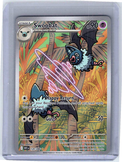 Pokemon Single Swoobat White Flare Illustration Rare 120/086