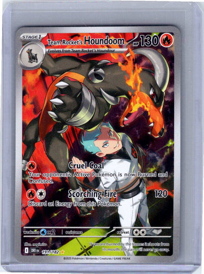 Pokemon Single Team Rocket's Houndoom Destined Rivals Illustration Rare 191/182 （2）