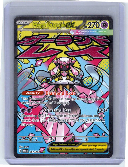 Pokemon Single Mega Diancie ex Ascended Heroes Mega Attack Rare 267/217