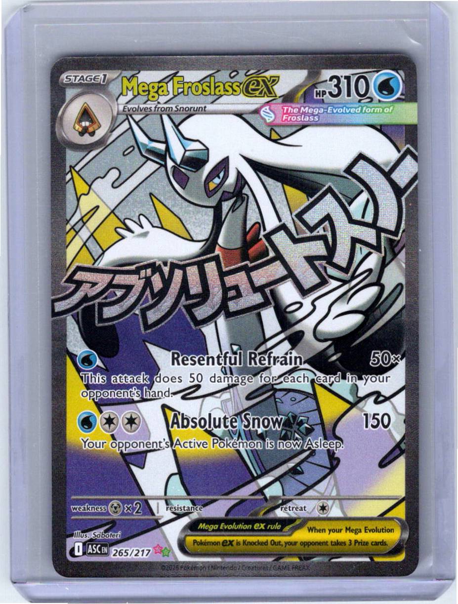 Pokemon Single Mega Froslass ex Ascended Heroes Mega Attack Rare 265/217