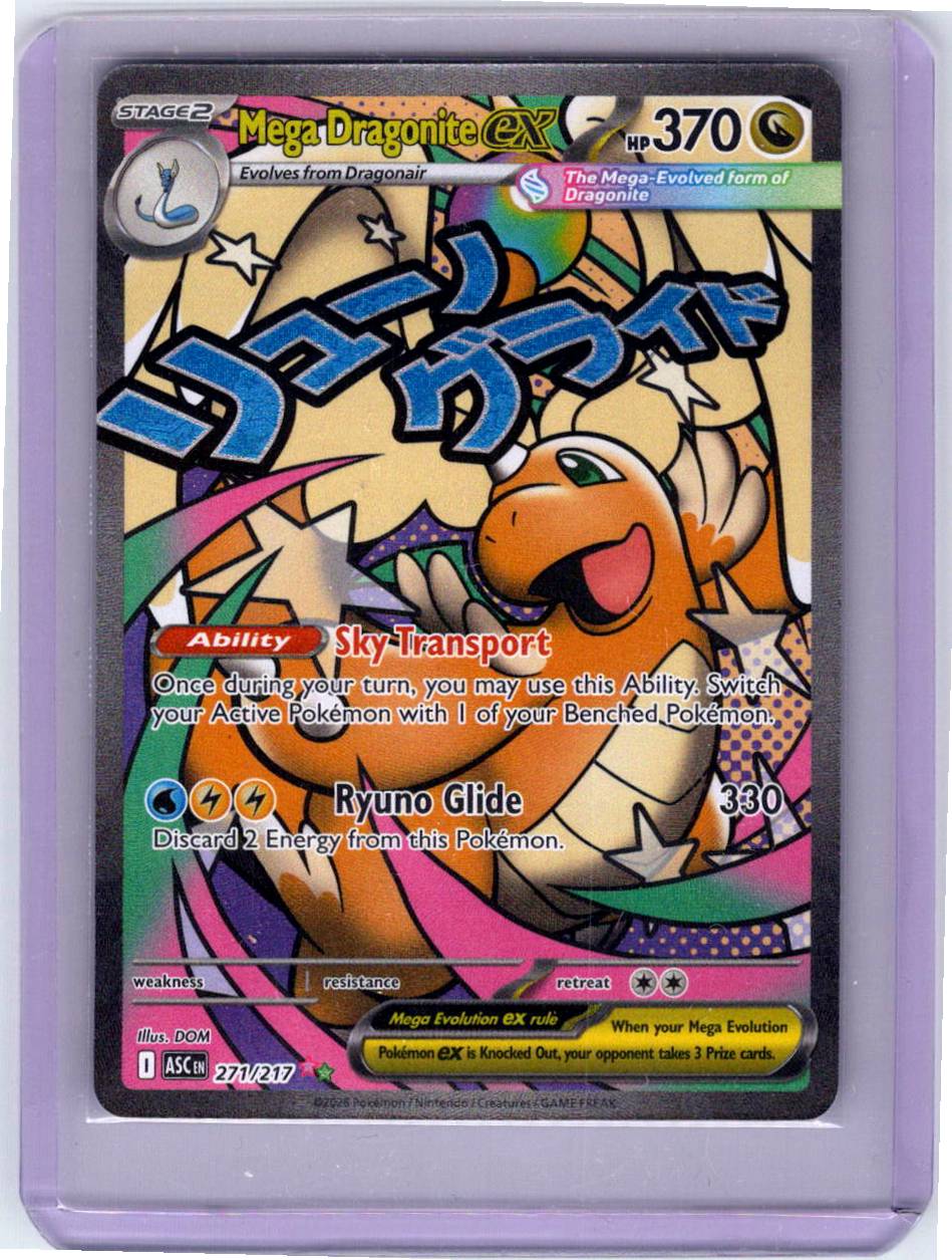 Pokemon Single Mega Dragonite ex Ascended Heroes Mega Attack Rare 271/217