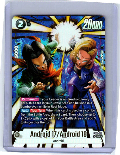 Dragon Ball Single Android 17/Android 18 (Alternate Art) Cross Force Super Rare FB10-102