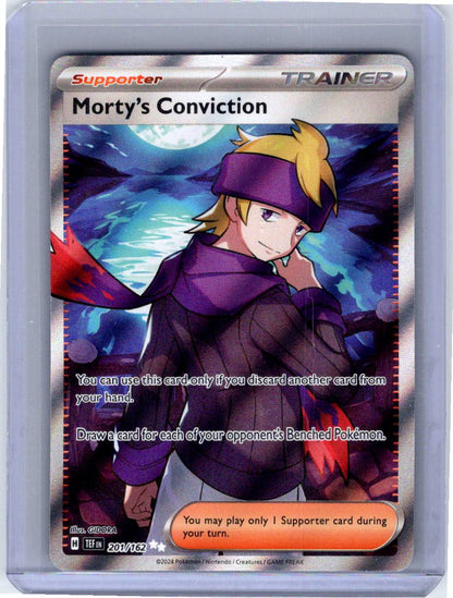 Pokemon Single Morty's Conviction Temporal Forces Ultra Rare 201/162