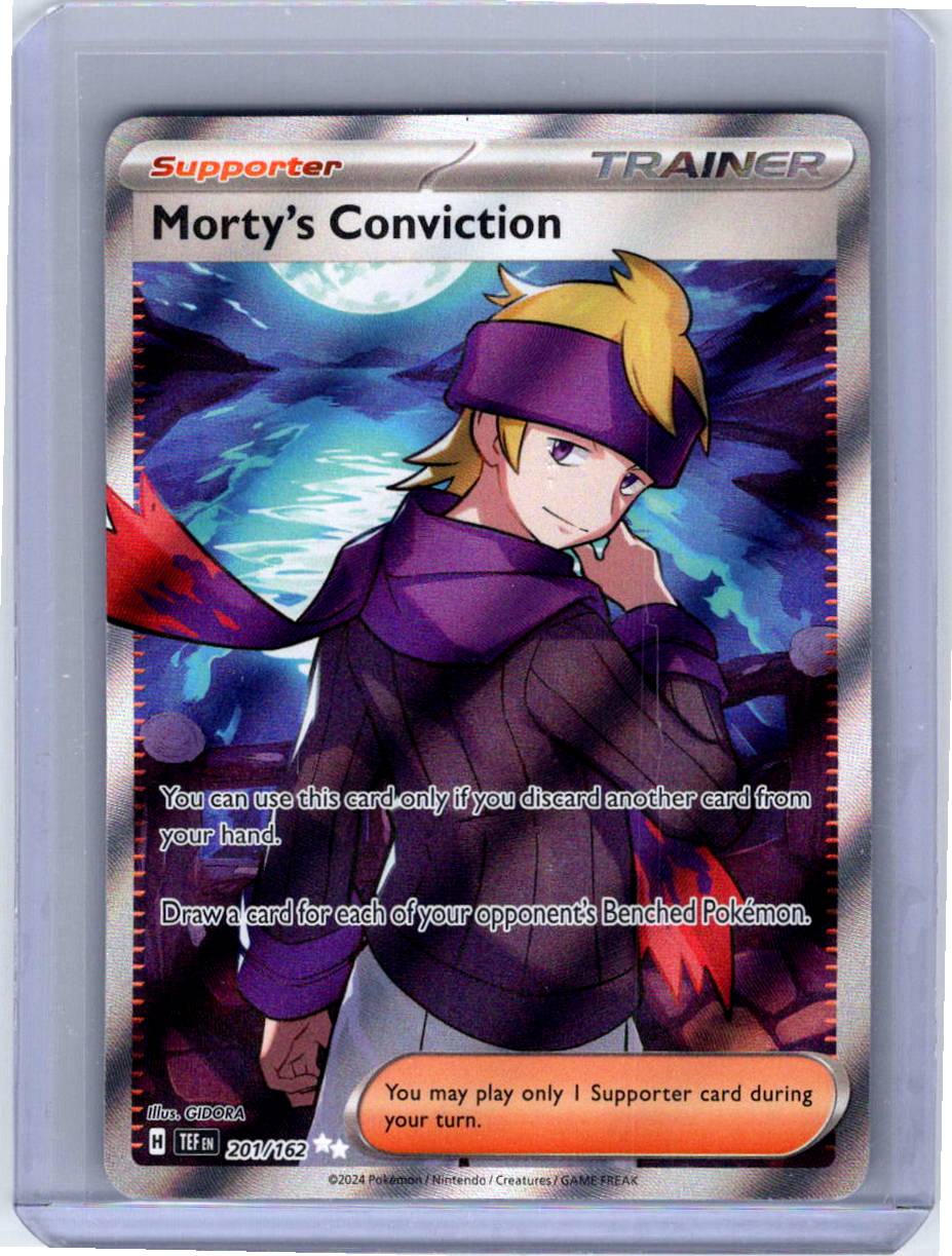 Pokemon Single Morty's Conviction Temporal Forces Ultra Rare 201/162