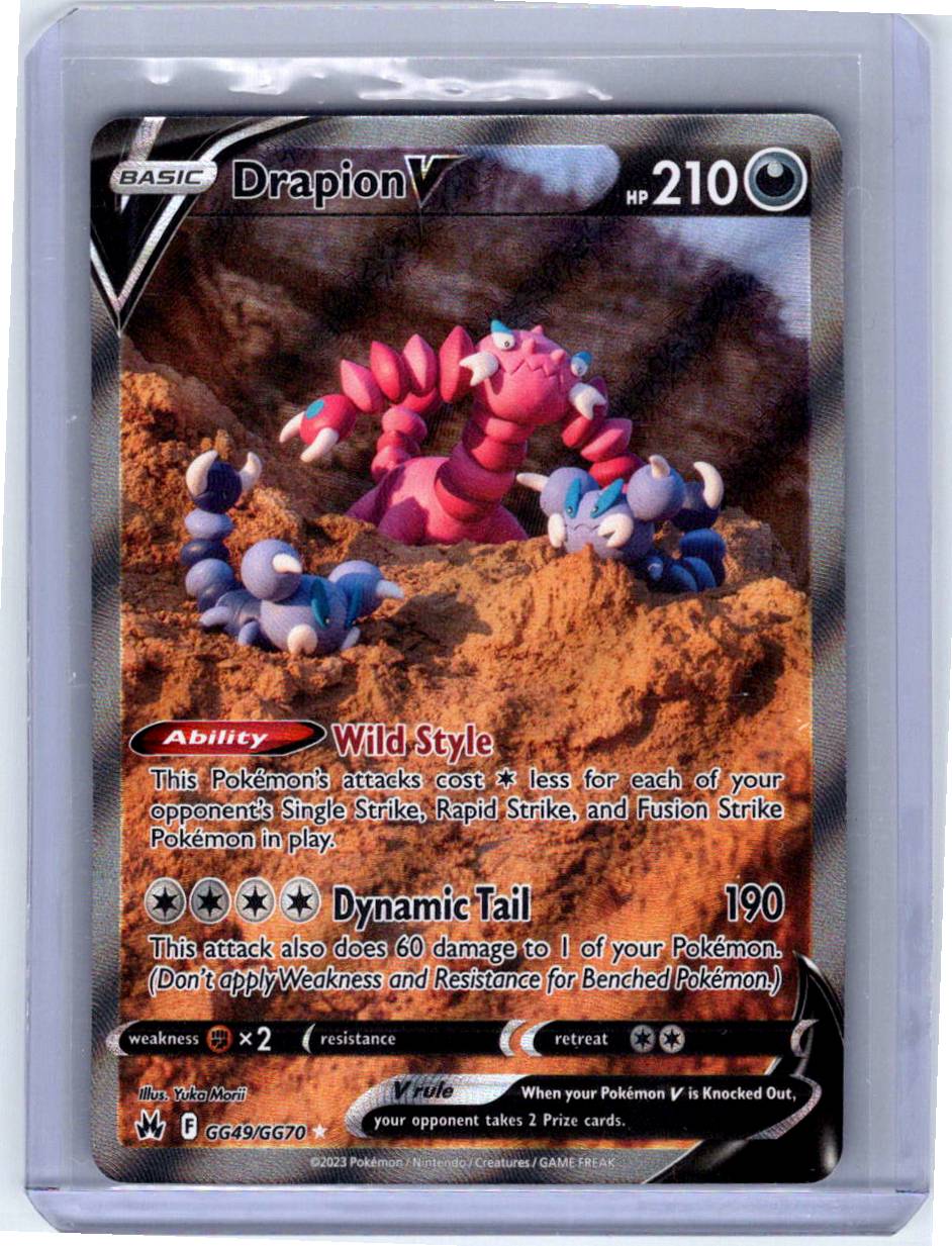 Pokemon Single Drapion V Crown Zenith: Galarian Gallery Ultra Rare GG49/GG70