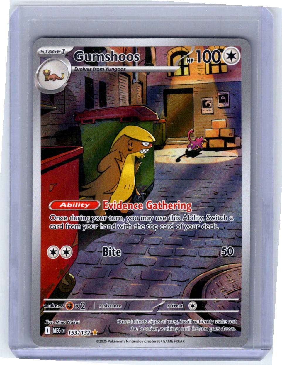 Pokemon Single Gumshoos Mega Evolution Illustration Rare 153/132