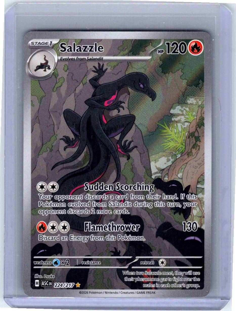 Pokemon Single Salazzle Ascended Heroes Illustration Rare 224/217
