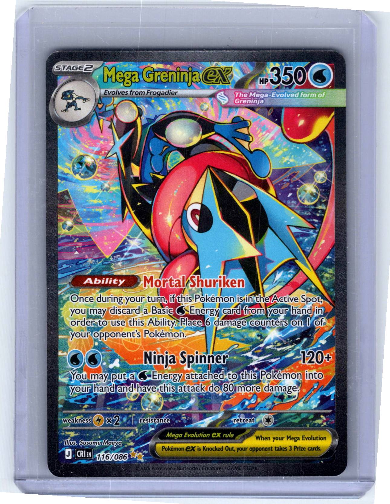Pokemon Single Mega Greninja ex Chaos Rising Special Illustration Rare 116/086