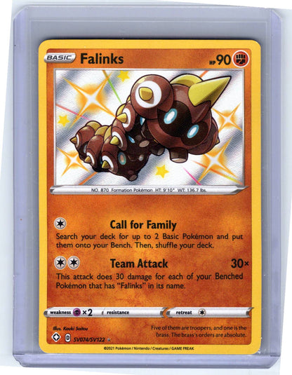 Pokemon Single Falinks Shining Fates: Shiny Vault Shiny Holo Rare SV074/SV122