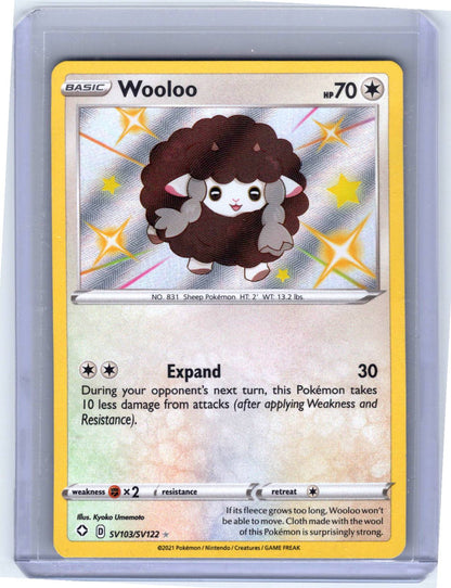 Pokemon Single Wooloo Shining Fates: Shiny Vault Shiny Holo Rare SV103/SV122 (2)