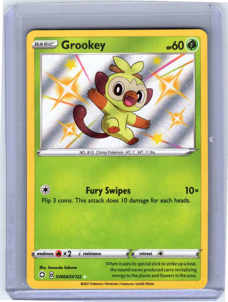 Pokemon Single Grookey Shining Fates: Shiny Vault Shiny Holo Rare SV004/SV122 (1)