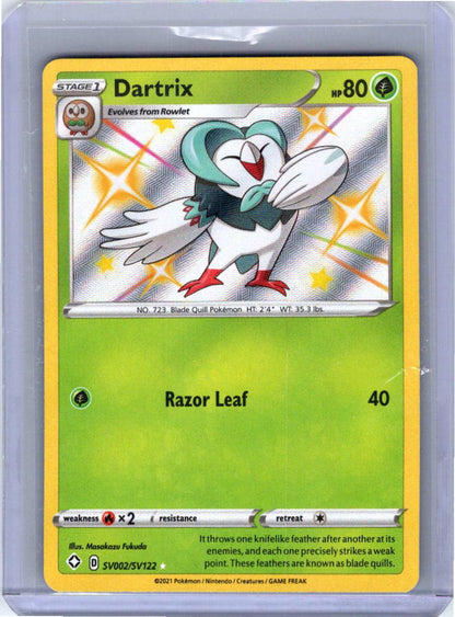 Pokemon Single Dartrix Shining Fates: Shiny Vault Shiny Holo Rare SV002/SV122