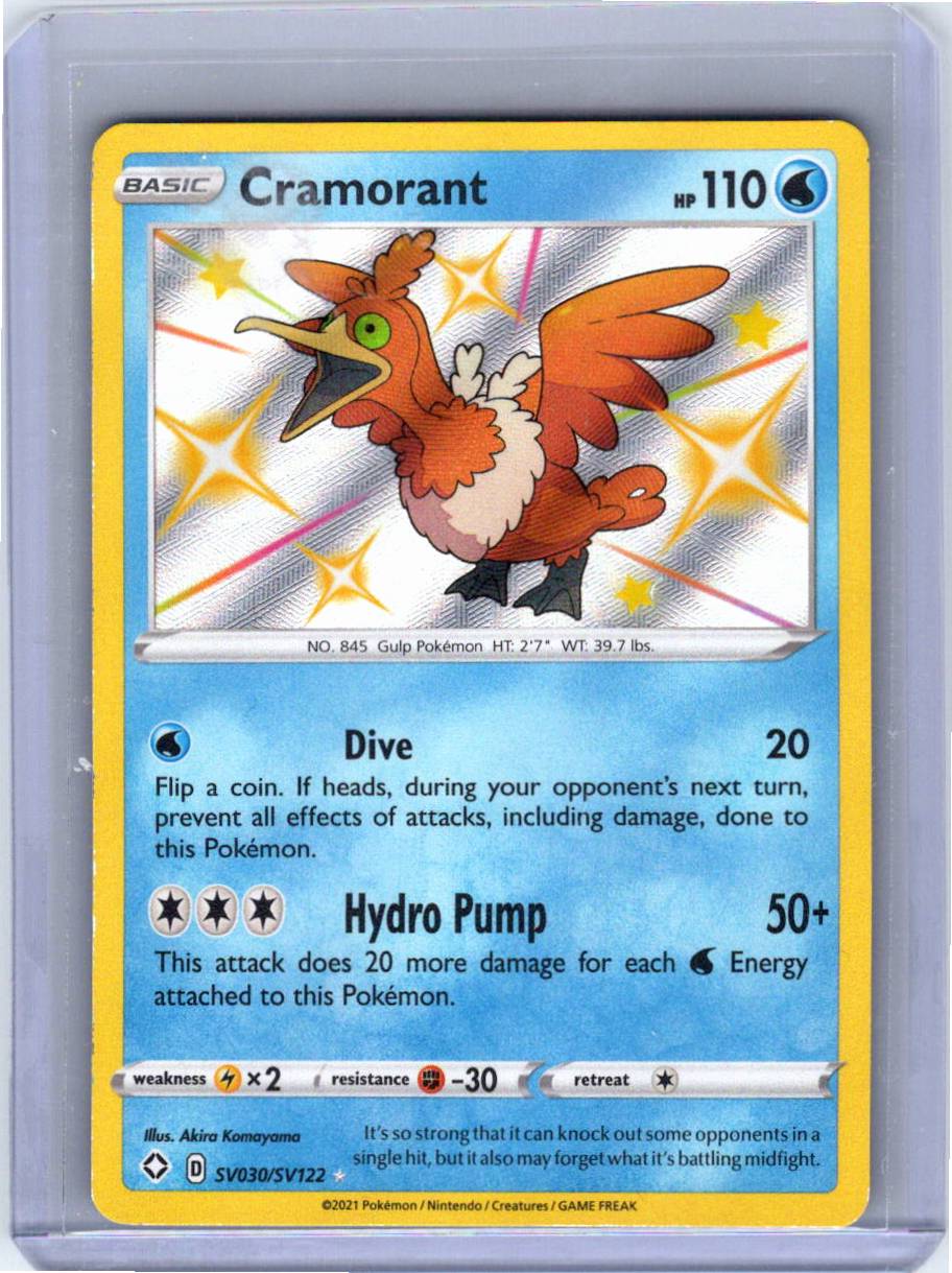 Pokemon Single Cramorant Shining Fates: Shiny Vault Shiny Holo Rare SV030/SV122 (2)