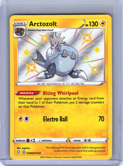 Pokemon Single Arctozolt Shining Fates: Shiny Vault Shiny Holo Rare SV046/SV122