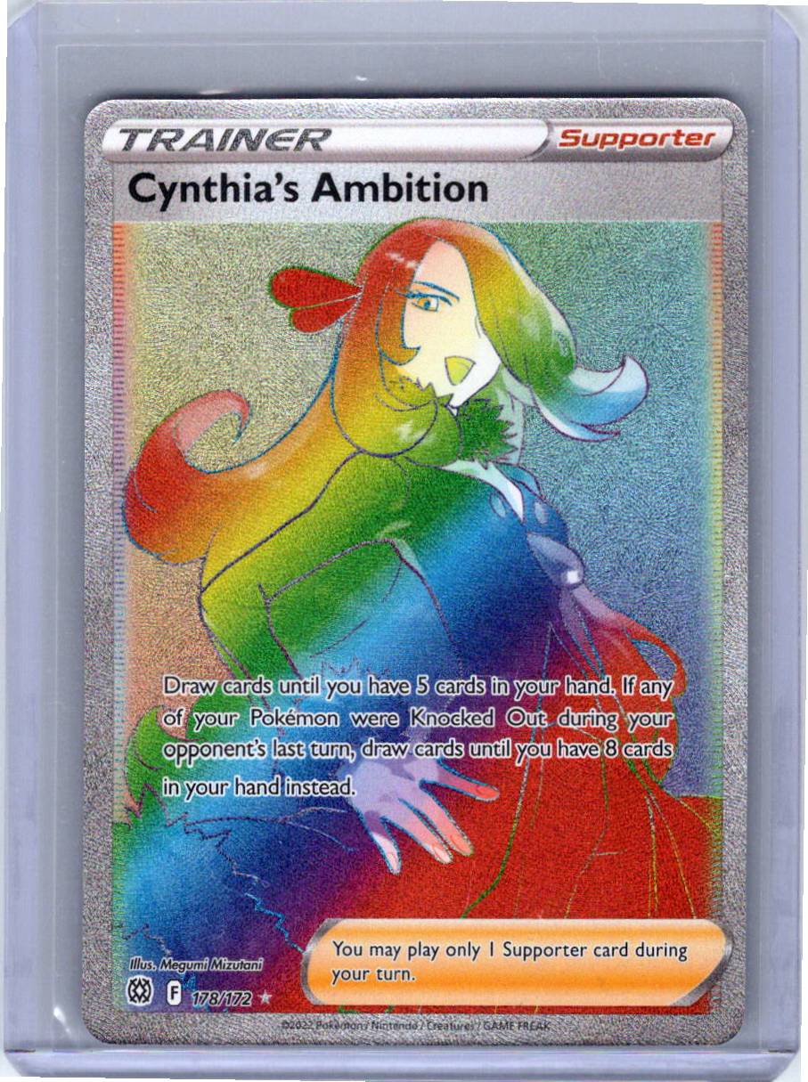 Pokemon Single Cynthia's Ambition (Secret) Brilliant Stars Ultra Rare 178/172