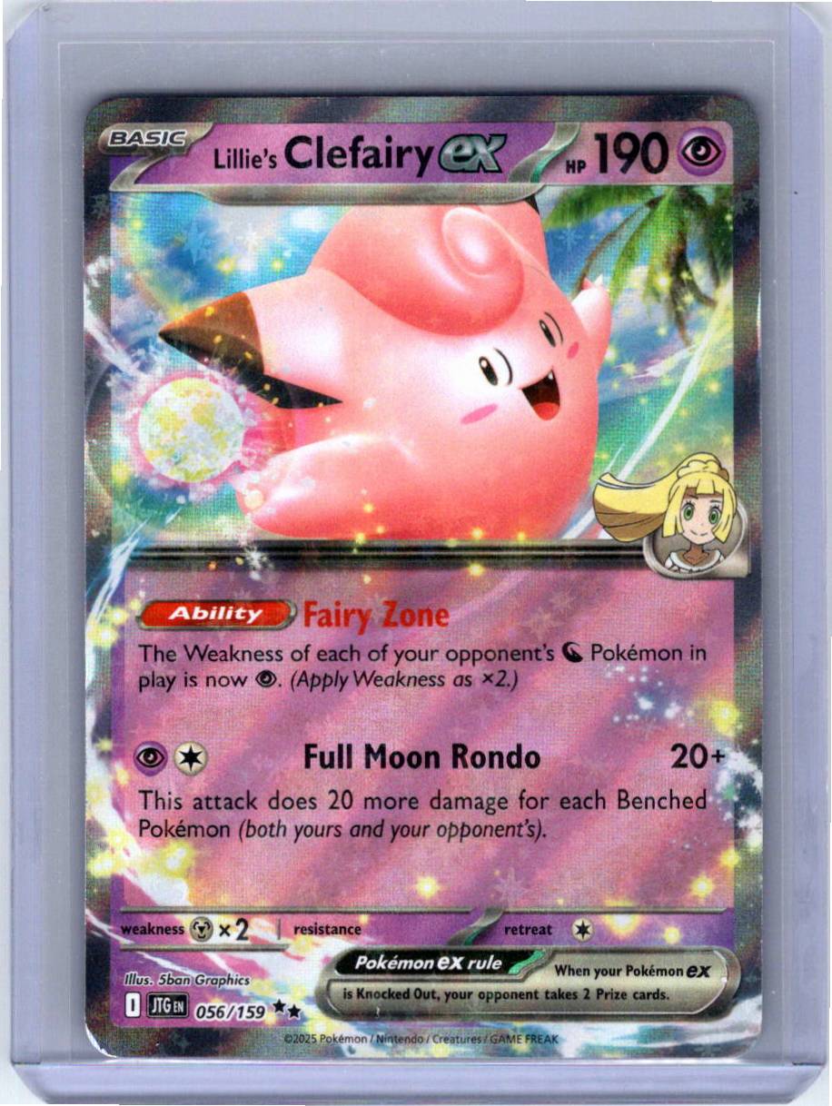 Pokemon Single Lillie's Clefairy ex Journey Together Double Rare 056/159