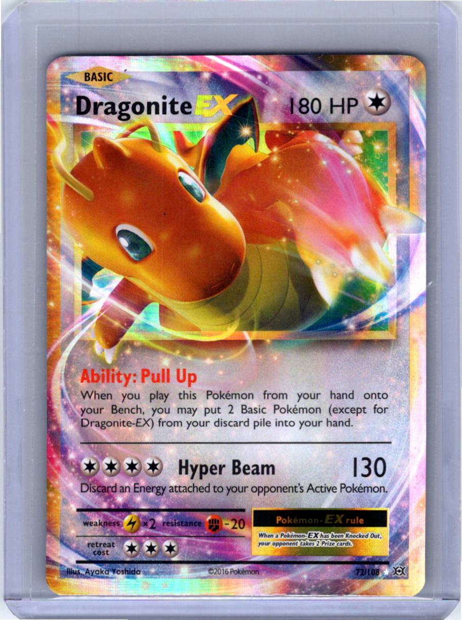 Pokemon Single Dragonite EX Evolutions Ultra Rare 72/108