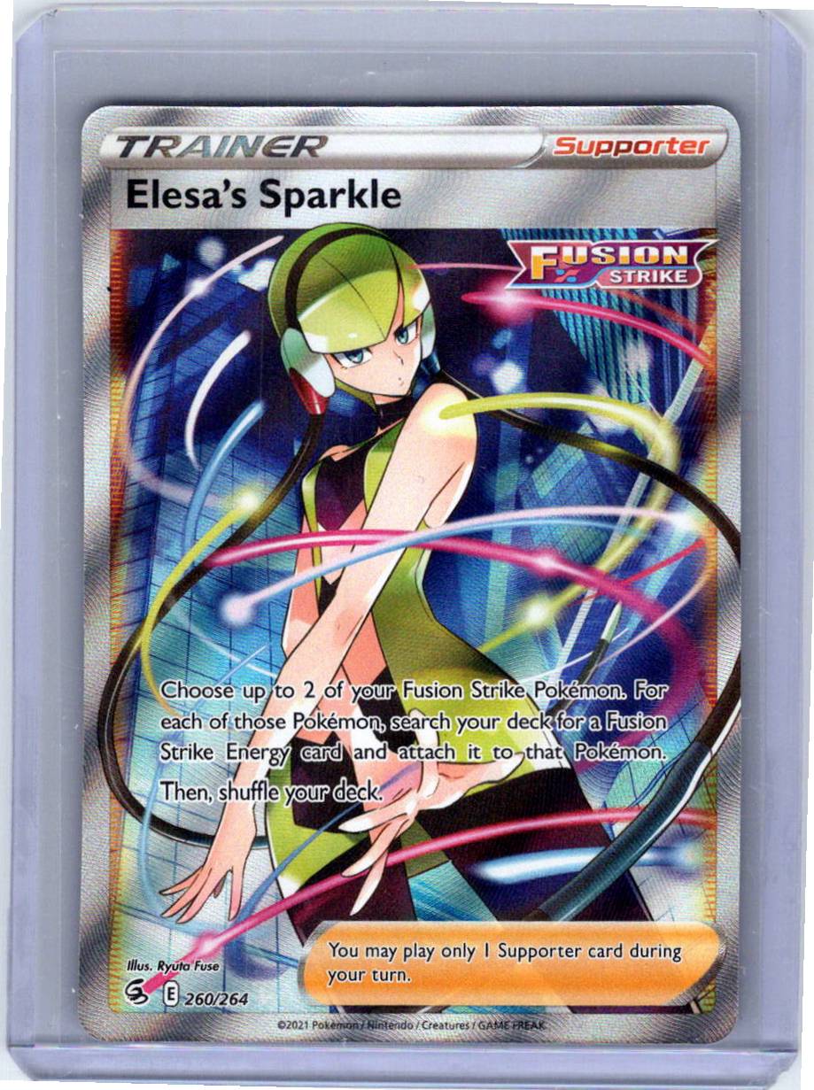 Pokemon Single Elesa's Sparkle (Full Art) Fusion Strike Ultra Rare 260/264