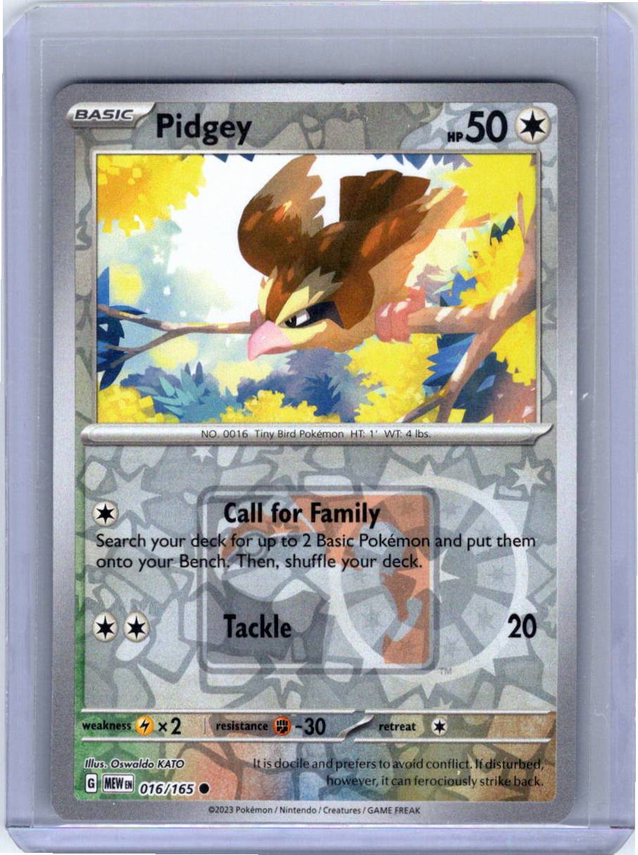 Pokemon Single Pidgey (League Promo) League & Championship Cards Common 016/165