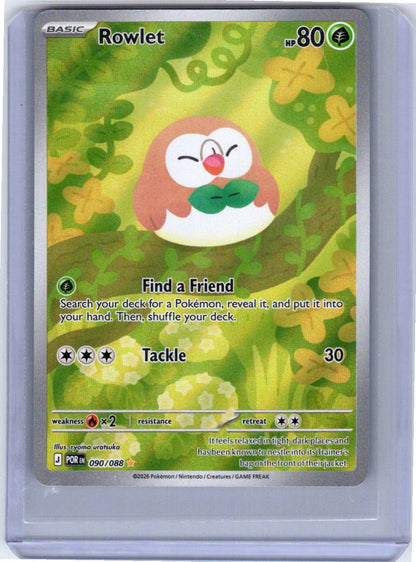 Pokemon Single Rowlet Perfect Order Illustration Rare 090/088