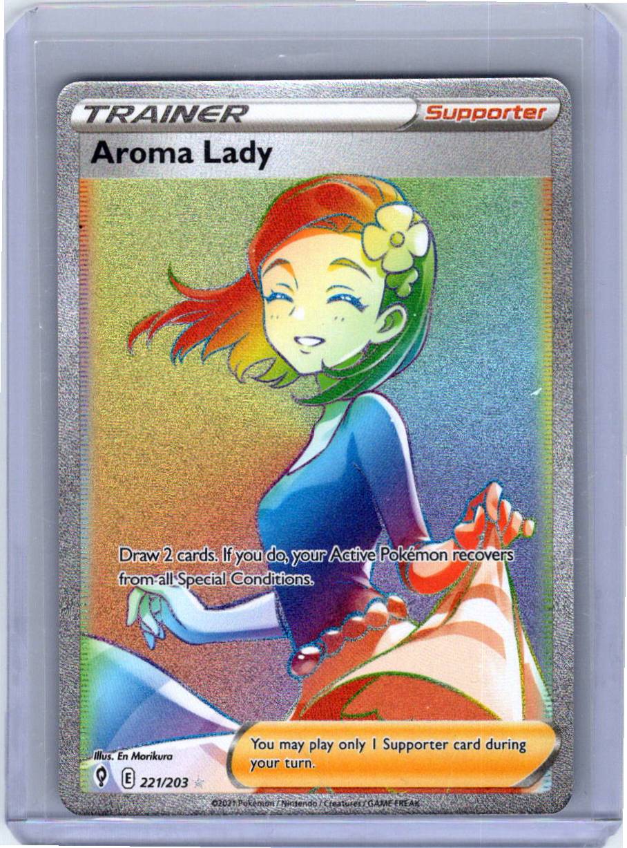 Pokemon Single Aroma Lady (Secret) Evolving Skies Secret Rare 221/203