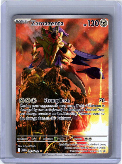 Pokemon Single Zamazenta Destined Rivals Illustration Rare 201/182
