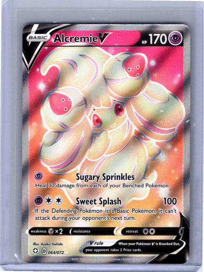 Pokemon Single Alcremie V (Full Art) Shining Fates Ultra Rare 064/072