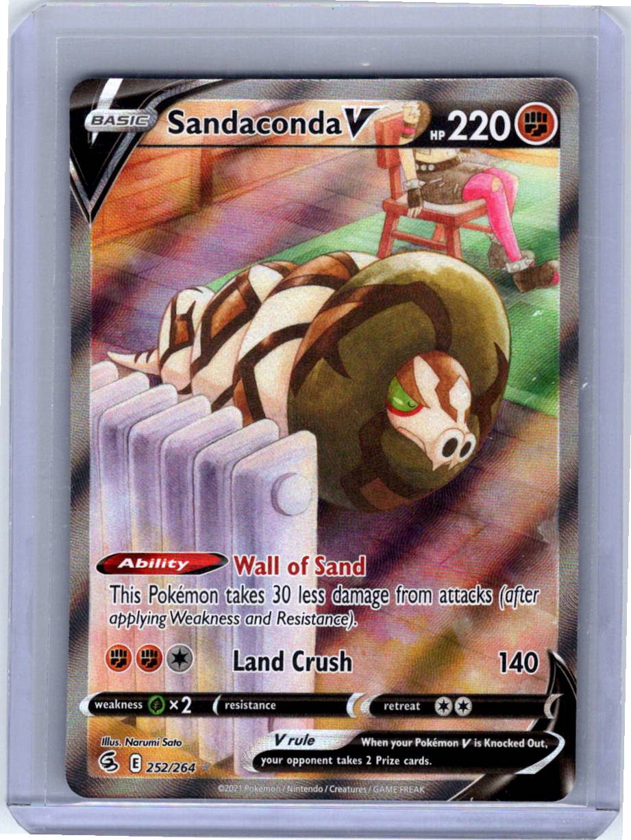 Pokemon Single Sandaconda V (Alternate Full Art) Fusion Strike Ultra Rare 252/264