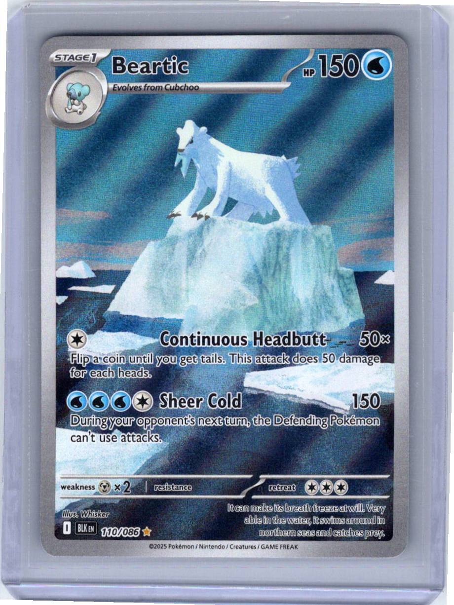 Pokemon Single Beartic Black Bolt Illustration Rare 110/086