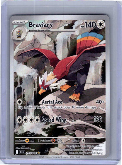 Pokemon Single Braviary Black Bolt Illustration Rare 155/086