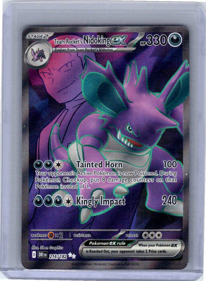 Pokemon Single Team Rocket's Nidoking ex Destined Rivals Ultra Rare 216/182