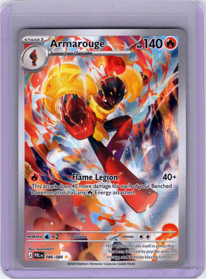 Pokemon Single Armarouge Pitch Black Illustration Rare 086/084