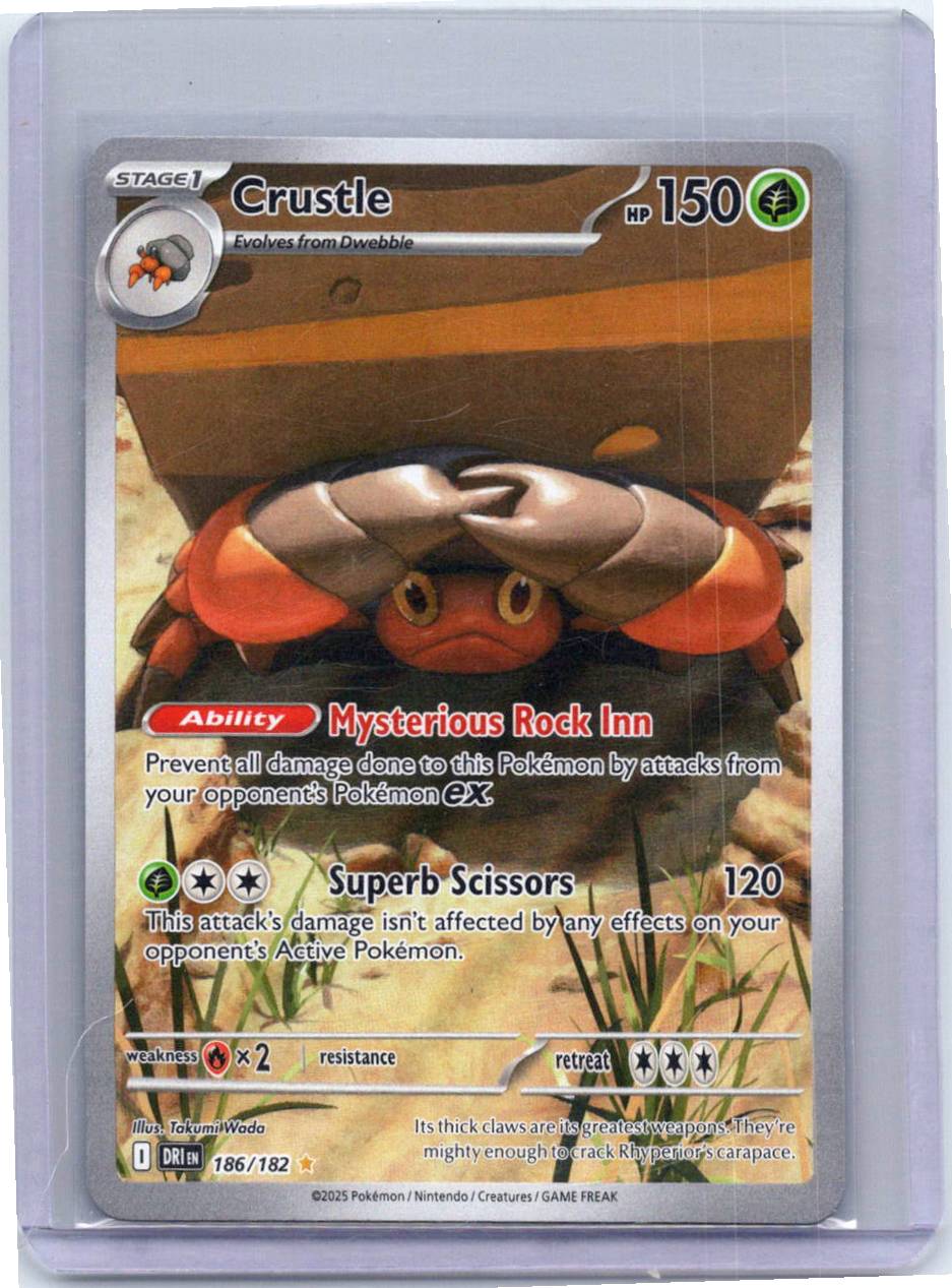 Pokemon Single Crustle Destined Rivals Illustration Rare 186/182