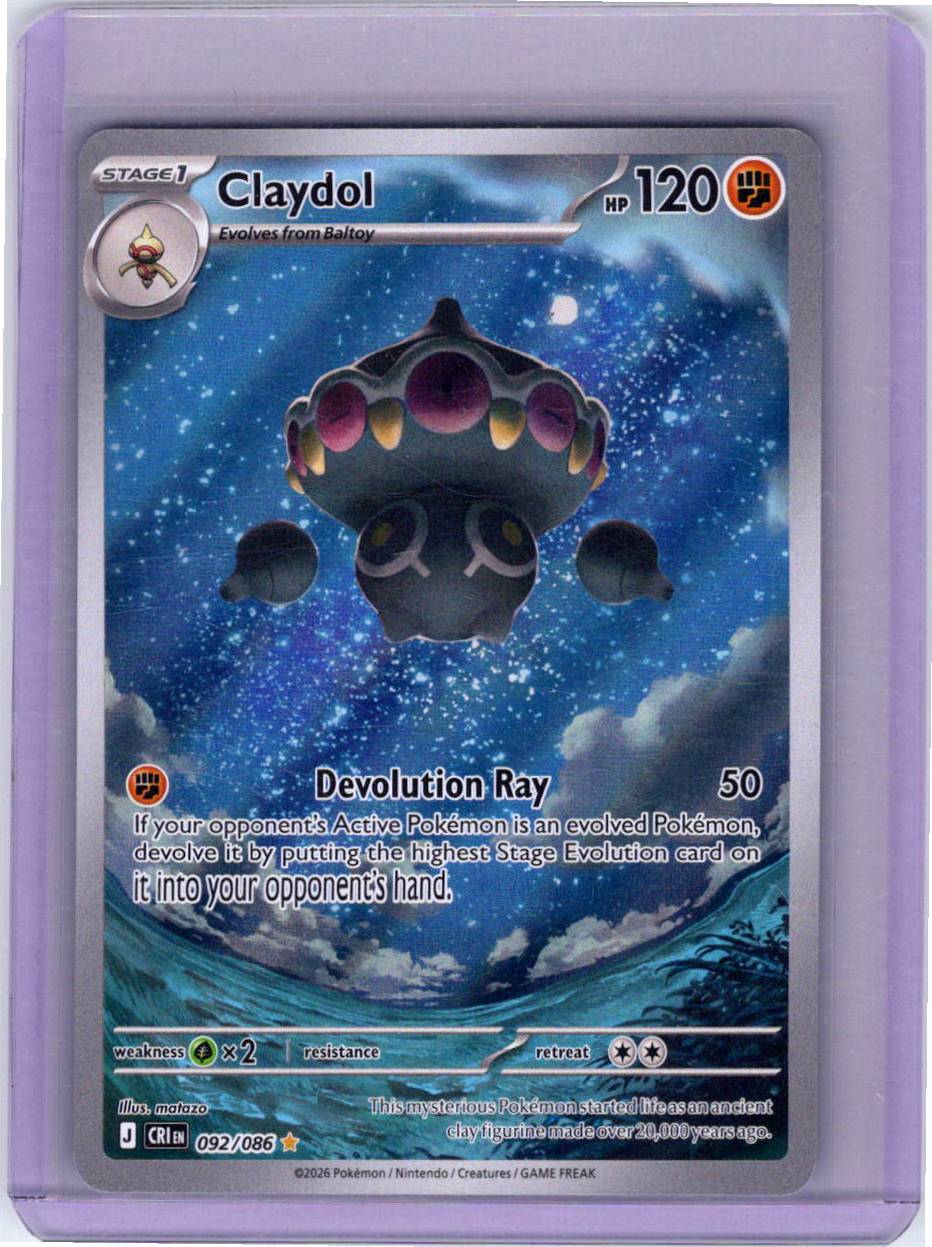 Pokemon Single Claydol Chaos Rising Illustration Rare 092/086