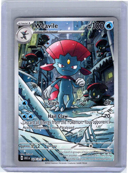 Pokemon Single Weavile Ascended Heroes Illustration Rare 228/217