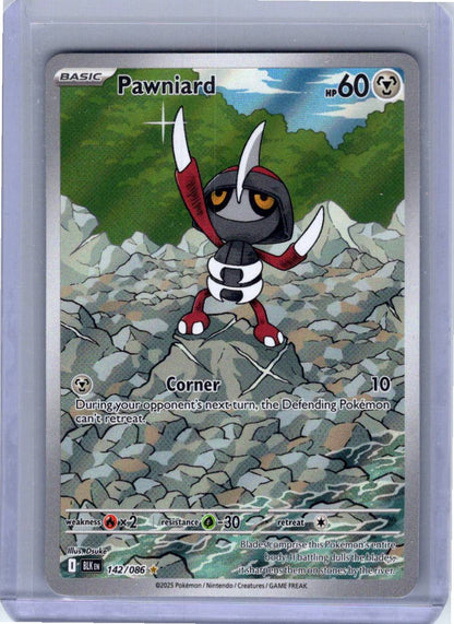Pokemon Single Pawniard Black Bolt Illustration Rare 142/086
