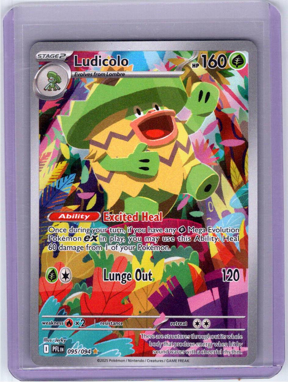 Pokemon Single Ludicolo Phantasmal Flames Illustration Rare 095/094